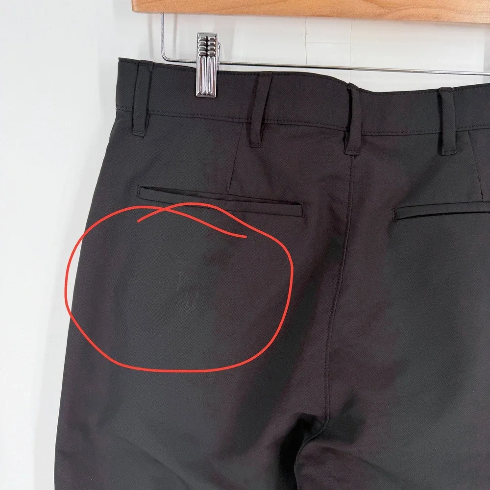 Banana Republic Mens‎ Black Chino Pants Size 32x32 Straight Fit Polyester